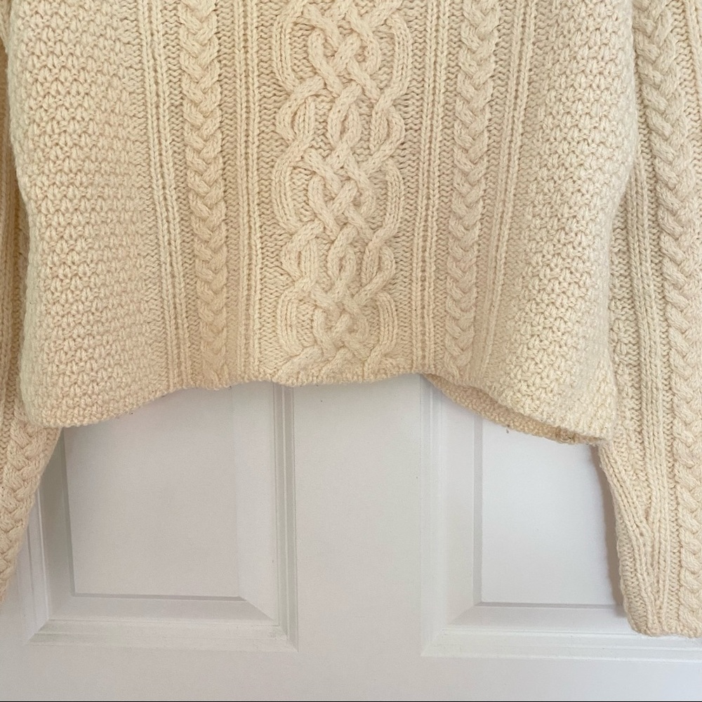 Paul James Cropped Wool Turtleneck Sweater Size M - Picture 3 of 7